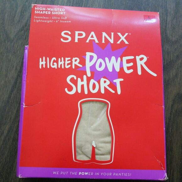 NEW SPANX Higher Power Short High-Waisted Shaper Short Soft Nude Size Large - Picture 6 of 9